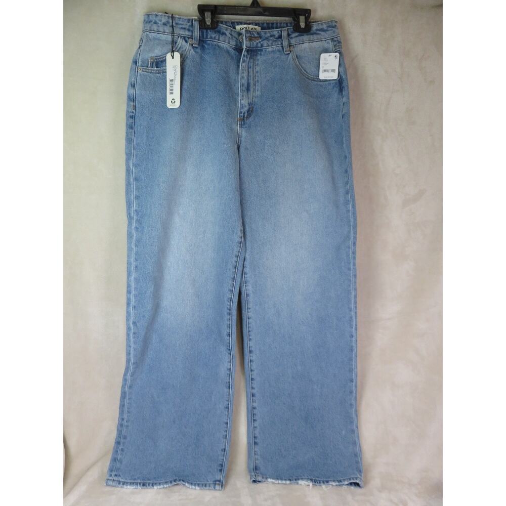 Rolla's Jeans Women's Size 31 Kate Baggy Vintage Blue Denim Distressed Hem NWT